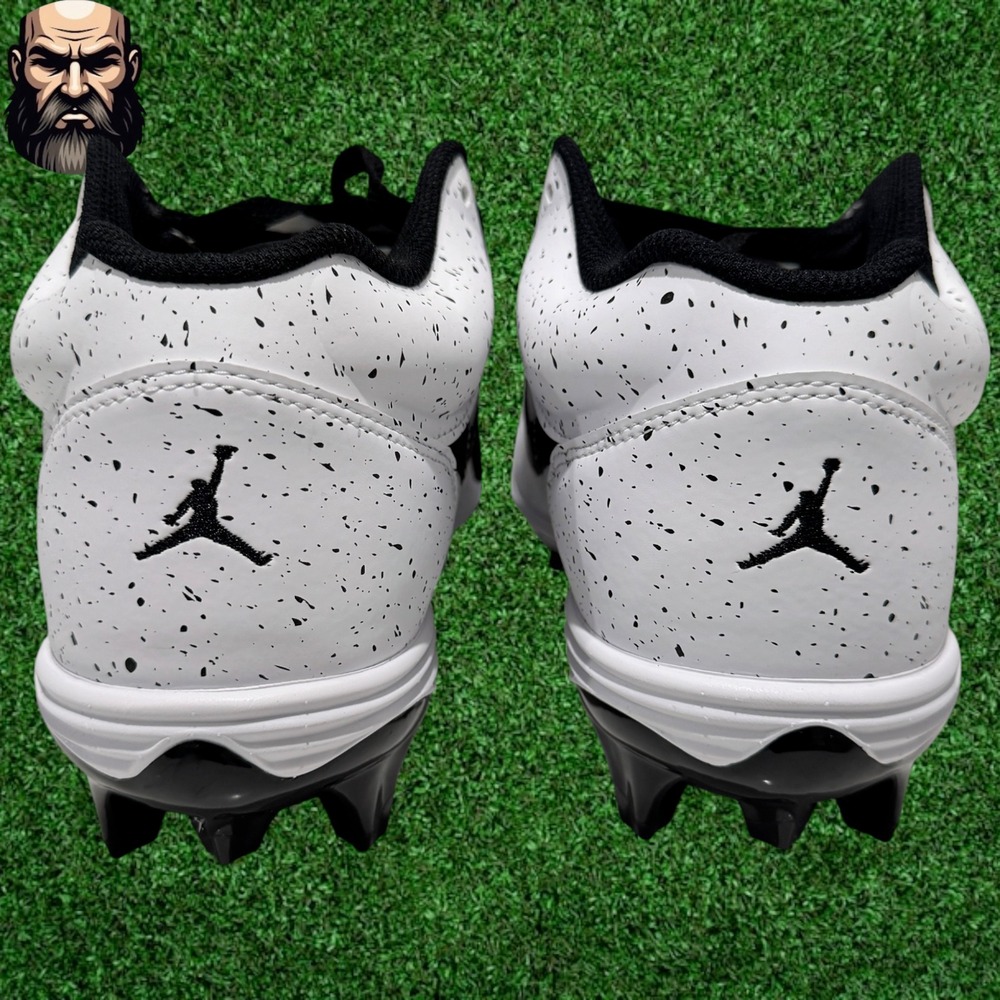 Jordan Stadium 90 Low TD White Speckle Football Cleats HQ0210-100 Men's Size 9.5 - Picture 6 of 7